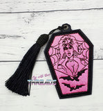 DIGITAL DOWNLOAD Applique Mistress of Dark Bookmark Ornament Gift Tag
