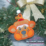 DIGITAL DOWNLOAD Pineapple Upside Down Cake Tiger Bookmark Ornament Gift Tag