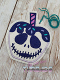 DIGITAL DOWNLOAD Skelly Candy Apple Bookmark Ornament Gift Tag