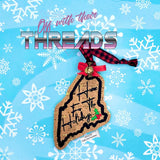 DIGITAL DOWNLOAD Maine State Bookmark Ornament Gift Tag