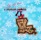 DIGITAL DOWNLOAD Louisiana State Bookmark Ornament Gift Tag
