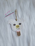 DIGITAL DOWNLOAD Ghost Dog Ice Cream Bar Bookmark Ornament Gift Tag