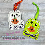 DIGITAL DOWNLOAD Spooky Kitty Bookmark Ornament Gift Tag