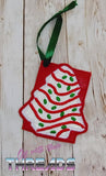 DIGITAL DOWNLOAD Applique Christmas Tree Cake Gift Card Holder Ornament Gift Tag