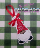 DIGITAL DOWNLOAD Applique Gnome Ornament Bookmark Gift Tag