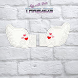 DIGITAL DOWNLOAD Cupid Wings Shoe Boot SATIN AND BEAN STITCH EYELET OPTIONS INCLUDED
