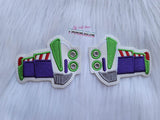DIGITAL DOWNLOAD Astronaut Wings Shoe Boot SATIN AND BEAN STITCH EYELET OPTIONS INCLUDED