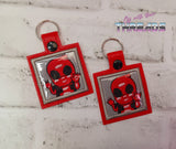 DIGITAL DOWNLOAD Applique Anti Hero Snap Tab Key Chain