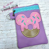 DIGITAL DOWNLOAD Donut Mouse Zipper Bag