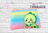 DIGITAL DOWNLOAD Applique Bobasaur Clutch Applique Zipper Bag Lined and Unlined