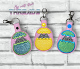 DIGITAL DOWNLOAD Easter Egg Kitty Snap Tab Key Chain