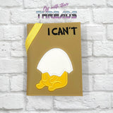 DIGITAL DOWNLOAD Applique Can't Egg A6 Notebook Cover
