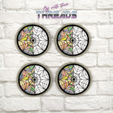 DIGITAL DOWNLOAD Applique Stained Glass Window Coaster