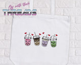 DIGITAL DOWNLOAD Boba Tea Friends 4 SIZES INCLUDED