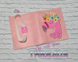 DIGITAL DOWNLOAD Applique Flamingo A6 Notebook Holder