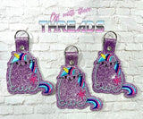 DIGITAL DOWNLOAD Sparkle Pony Kitty Snap Tab Key Chain