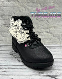 DIGITAL DOWNLOAD Finger Snaps Shoe Boot Wings SATIN AND BEAN STITCH EYELET OPTIONS INCLUDED