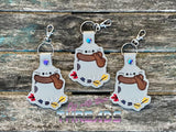 DIGITAL DOWNLOAD Fall Leaves Kitty Snap Tab Key Chain