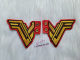 DIGITAL DOWNLOAD Gold W Shoe Boot Wings SATIN AND BEAN STITCH EYELET OPTIONS INCLUDED