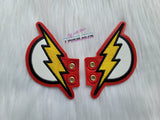DIGITAL DOWNLOAD Applique Lightning Bolt Shoe Boot Wings SATIN AND BEAN STITCH EYELET OPTIONS INCLUDED