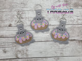 DIGITAL DOWNLOAD Donut Kitty Snap Tab Key Chain