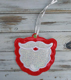 4x4 DIGITAL DOWNLOAD Applique Santa Beard Ornament