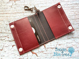 DIGITAL DOWNLOAD 5x7 ITH Applique Double Snap Wallet Key Chain Set