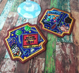 DIGITAL DOWNLOAD Cut Out Applique Coaster 4x4 ITH Embroidery Design