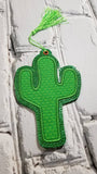 DIGITAL DOWNLOAD 4x5 Applique Cactus Bookmark ITH