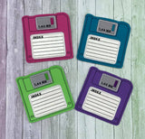 DIGITAL DOWNLOAD Applique Floppy Disc Coaster