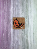 DIGITAL DOWNLOAD 4x4 Pumpkin Lollipop Applique Coaster