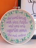 5x5 DIGITAL DOWNLOAD  4 Sizes She Saved Herself Embroidery Design