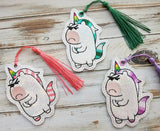 4x4 DIGITAL DOWNLOAD Grumpy Unicorn Bookmark Ornament