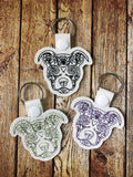 4x4 DIGITAL DOWNLOAD Killian King of Pibbles Sugar Skull Snap Tab Pitbull