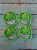 DIGITAL DOWNLOAD 4x4 5x7 Girl Kitty Cactus Feltie