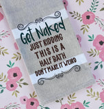 DIGITAL DOWNLOAD Get Naked Embroidery Design 3 Sizes