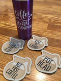 DIGITAL DOWNLOAD 4x4 Coffee Talk Coaster Set 2