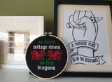 DIGITAL DOWNLOAD So Many Village Idiots Embroidery Design 4 Sizes