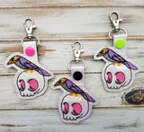 DIGITAL DOWNLOAD Raven Skull Sketch Snap Tab