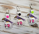 DIGITAL DOWNLOAD Raven Skull Sketch Snap Tab