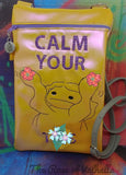 DIGITAL DOWNLOAD Calm Your Tatas Zipper Bag Lined and Unlined