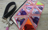 DIGITAL DOWNLOAD Triangulate Clutch Applique Zippered Bag Lined and Unlined