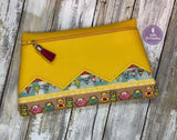 DIGITAL DOWNLOAD Carin Clutch Applique Zippered Bag Lined and Unlined