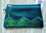 DIGITAL DOWNLOAD Carin Clutch Applique Zippered Bag Lined and Unlined
