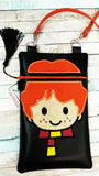 DIGITAL DOWNLOAD Applique Red Wizard Zippered Bag