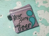 DIGITAL DOWNLOAD 4x4 Suicide Awareness Zippered Bag Applique