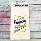 DIGITAL DOWNLOAD Zero Amucks Given 5 SIZES INCLUDED