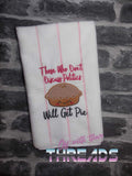 DIGITAL DOWNLOAD Politics or Pie Applique and Fill Options Included 3 SIZES INCLUDED