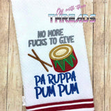 DIGITAL DOWNLOAD Applique No More F's To Give Embroidery Design 4 SIZES INCLUDED