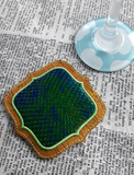 DIGITAL DOWNLOAD Applique Coaster 4x4 ITH Embroidery Design